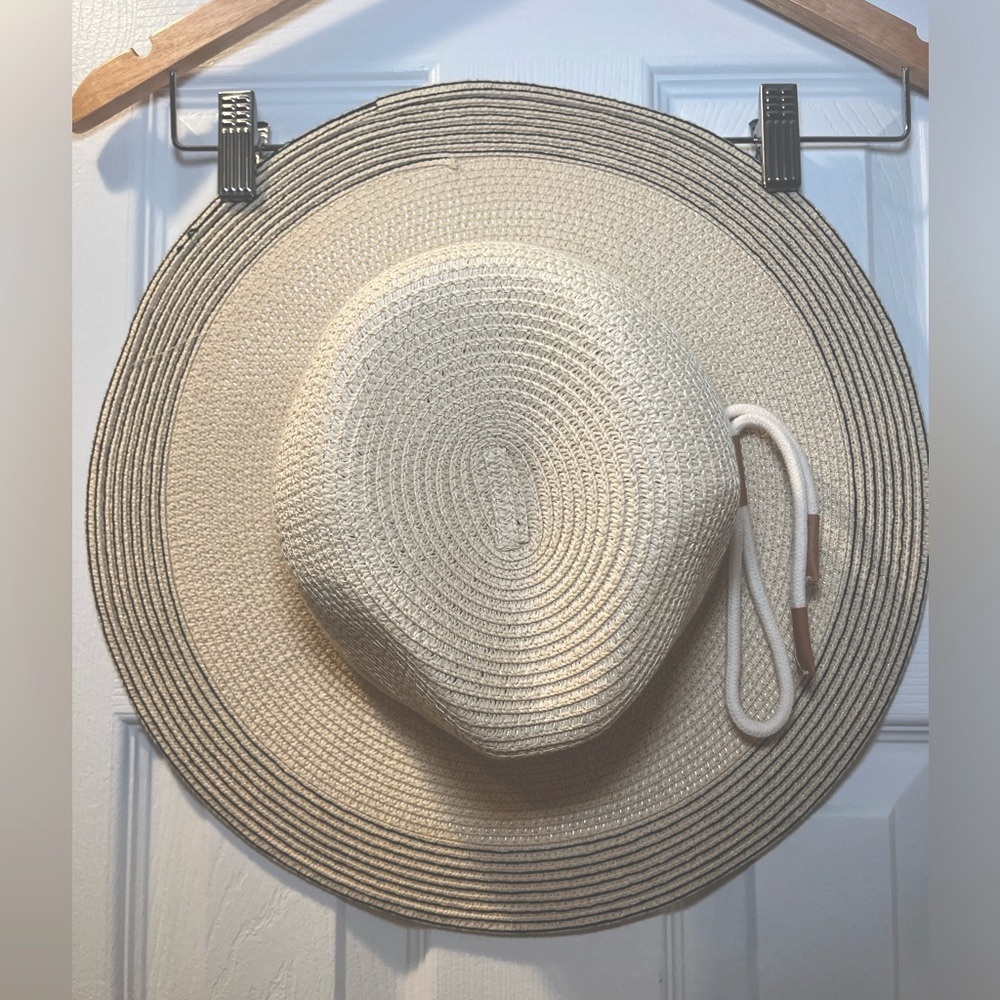 Wide Brim Straw Nautical Hat
